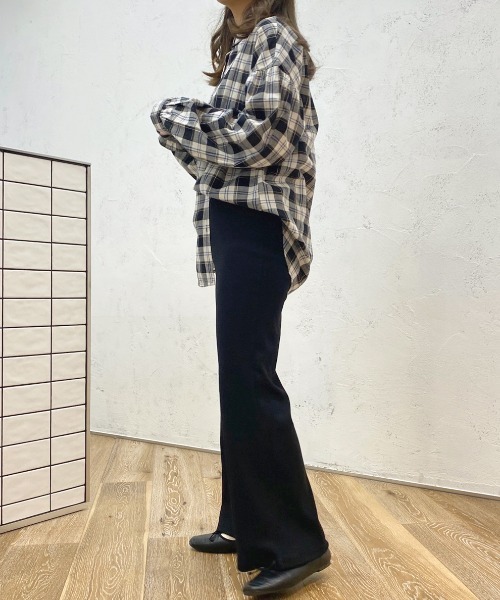 apres jour（アプレジュール）の「カットリブパンツ【ZOZOTOWN限定アイテム】（その他パンツ・レディース・ブラック/ダークブラウン/アイボリー・X-LARGE/フリー）」の6枚目の写真