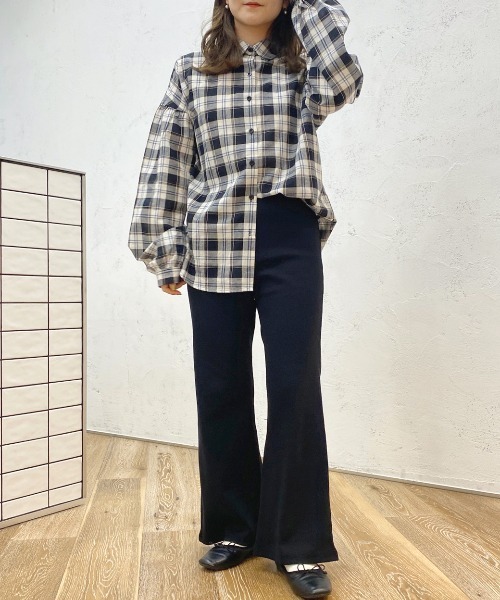 apres jour（アプレジュール）の「カットリブパンツ【ZOZOTOWN限定アイテム】（その他パンツ・レディース・ブラック/ダークブラウン/アイボリー・X-LARGE/フリー）」の5枚目の写真