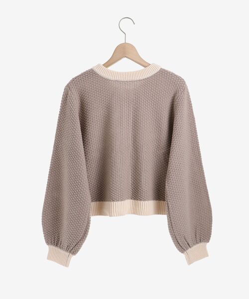 MAJESTIC LEGON(マジェスティックレゴン)の「レトロツイードライクカーデ(カーディガン/ボレロ・レディース・ブラック/アイボリー/ピンクベージュ・MEDIUM)」の9枚目の写真