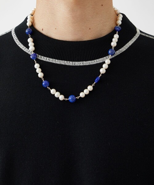 LiNoH(リノー)の「COTTON EMBROIDER CREW NECK KNIT/エンブロイダリーコットンニット(ニット/セーター・メンズ・ライトグレー/ブラック/ライトグリーン/オレンジ・1/2)」の8枚目の写真