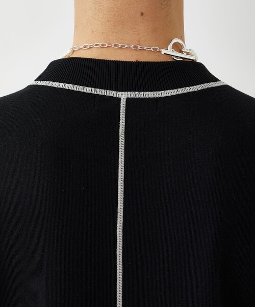 LiNoH(リノー)の「COTTON EMBROIDER CREW NECK KNIT/エンブロイダリーコットンニット(ニット/セーター・メンズ・ライトグレー/ブラック/ライトグリーン/オレンジ・1/2)」の11枚目の写真