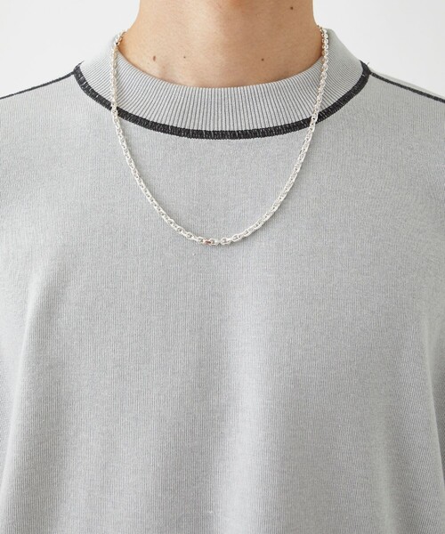 LiNoH(リノー)の「COTTON EMBROIDER CREW NECK KNIT/エンブロイダリーコットンニット(ニット/セーター・メンズ・ライトグレー/ブラック/ライトグリーン/オレンジ・1/2)」の20枚目の写真