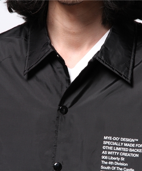 MYE-DO'(マイ・ドゥ)の「コーチジャケット”96” (ナイロンジャケット・メンズ・ブラック・SMALL/MEDIUM/LARGE)」の9枚目の写真