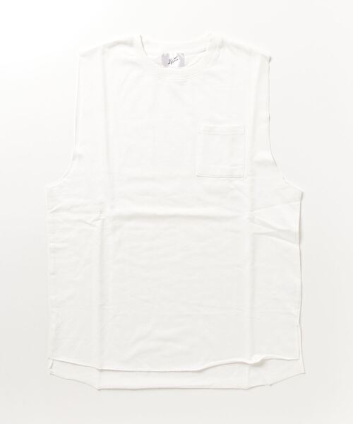 Mag.(マグ)の「【RDS】ポケット付き カットオフ ノースリーブカットソー(Tシャツ/カットソー・メンズ・カーキ/ベージュ/ネイビー/オフホワイト・MEDIUM/LARGE)」の2枚目の写真