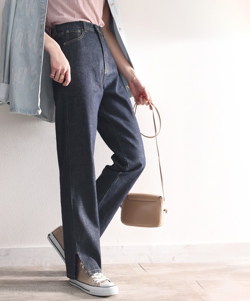 ms+ ideal（エムズプラスアイディール）の「《ms+ ideal》大人の銘品デニム。サイドスリットハイウエストデニムパンツ（デニムパンツ・レディース・ブラック/ブルー/ワンウォッシュ/ナチュラル・SMALL/MEDIUM/LARGE/X-LARGE/X-SMALL）」の17枚目の写真