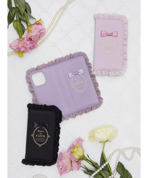 Maison de FLEUR（メゾンドフルール）の「ブランドロゴフリルアイフォン13Proケース（スマホケース/カバー・レディース・ブラック/ピンク/ラベンダー・FREE）」の11枚目の写真