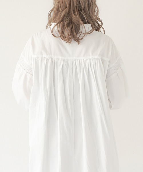 Lull（ルル）の「【Lull / ルル】レースアップロングシャツワンピース（ワンピース・レディース・ブラック/ホワイト・ONESIZE）」の16枚目の写真