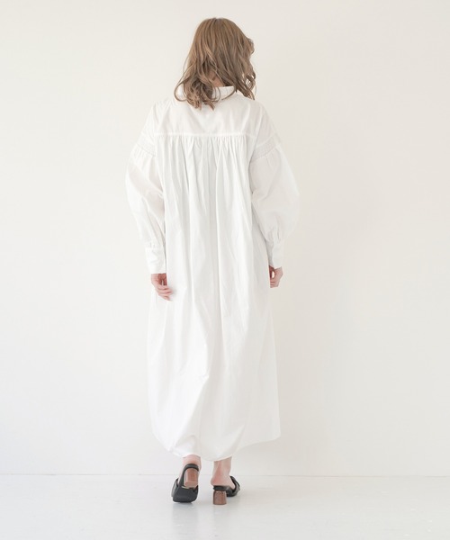 Lull（ルル）の「【Lull / ルル】レースアップロングシャツワンピース（ワンピース・レディース・ブラック/ホワイト・ONESIZE）」の12枚目の写真