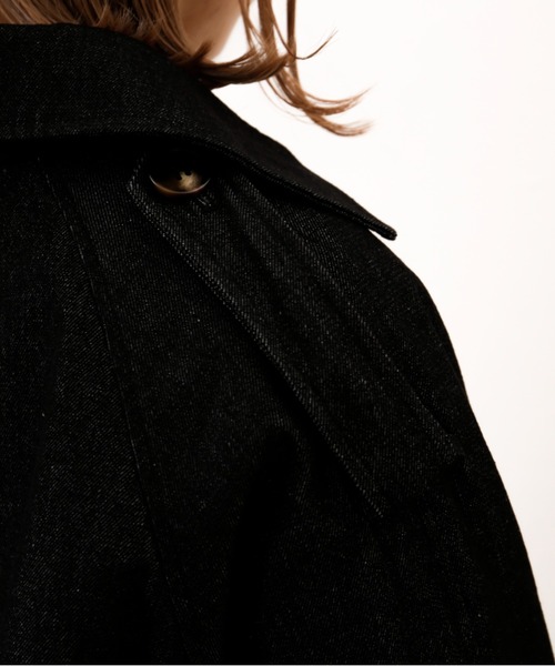 Thevon(ゼボン)の「デニムドッキングトレンチコート(トレンチコート・レディース・チャコールグレー/ベージュ/カーキ・FREE)」の6枚目の写真