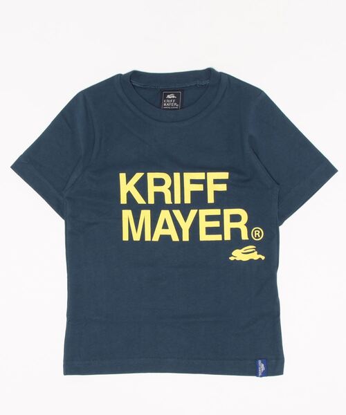 KRIFF MAYER Kid's Collection（クリフメイヤーキッズコレクション）の「楽LUCK-TEE（KMロゴ）（Tシャツ/カットソー・キッズ・オフホワイト/サックスブルー/ネイビー/チャコール/ベージュ・150/160/170/140/120/130）」の4枚目の写真