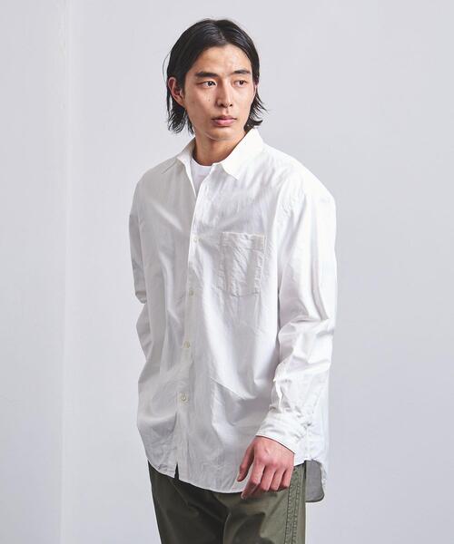 FUJITO（フジト）の「＜FUJITO（フジト）＞ オックスフォード レギュラーカラー シャツ（シャツ/ブラウス・メンズ・オリーブ/ホワイト・1/2/3）」の8枚目の写真