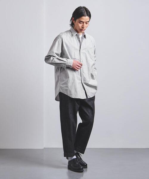 FUJITO（フジト）の「＜FUJITO（フジト）＞ オックスフォード レギュラーカラー シャツ（シャツ/ブラウス・メンズ・オリーブ/ホワイト・1/2/3）」の6枚目の写真