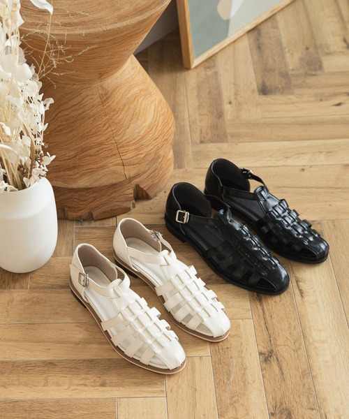 rectangle（レクタングル）の「グルカサンダル（サンダル・レディース・アイボリー/ブラック・MEDIUM/LARGE/SMALL）」の10枚目の写真