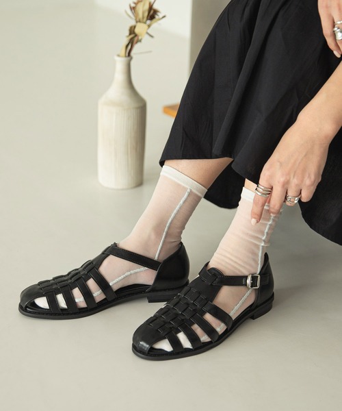 rectangle（レクタングル）の「グルカサンダル（サンダル・レディース・アイボリー/ブラック・MEDIUM/LARGE/SMALL）」の11枚目の写真