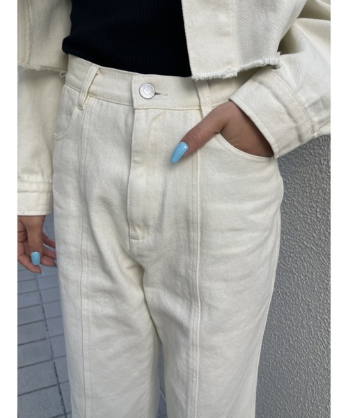 EGOIST(エゴイスト)の「加工ツイルセミフレアパンツ(その他パンツ・レディース・オレンジ/アイボリー・S/M)」の12枚目の写真