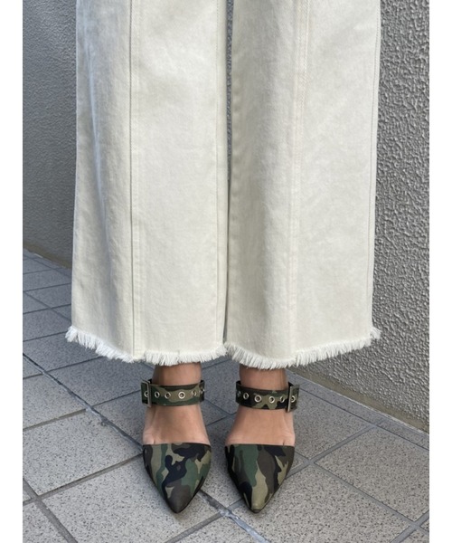 EGOIST(エゴイスト)の「加工ツイルセミフレアパンツ(その他パンツ・レディース・オレンジ/アイボリー・S/M)」の14枚目の写真