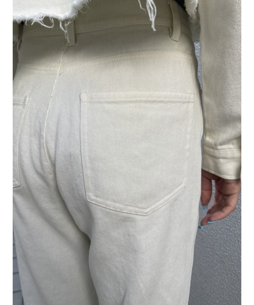 EGOIST(エゴイスト)の「加工ツイルセミフレアパンツ(その他パンツ・レディース・オレンジ/アイボリー・S/M)」の15枚目の写真