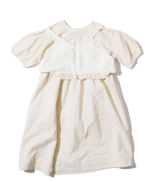 【完売品】ビーズビスチェ付 ワンピース セール】 【2WAY】ビスチェニットキャミ ワンピース （ミニ丈