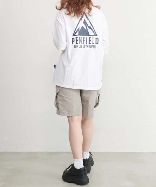 PEN FIELD（ペンフィールド）の「Penfield/ペンフィールド ワンポイント ワッペン ロゴ バックプリント ポケット付 綿100% 半袖 Tシャツ（Tシャツ/カットソー・レディース・ネイビー/ブラック/ベージュ/ホワイト・LL/L/M）」の20枚目の写真