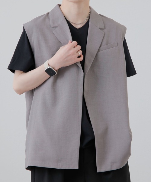 COLONY 2139（コロニートゥーワンスリーナイン）の「テックリネンジレ / セットアップ対応（ベスト・メンズ・グレー/ネイビー・MEDIUM/LARGE）」の18枚目の写真