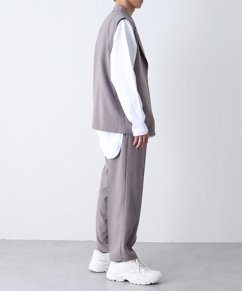 COLONY 2139（コロニートゥーワンスリーナイン）の「テックリネンジレ / セットアップ対応（ベスト・メンズ・グレー/ネイビー・MEDIUM/LARGE）」の9枚目の写真