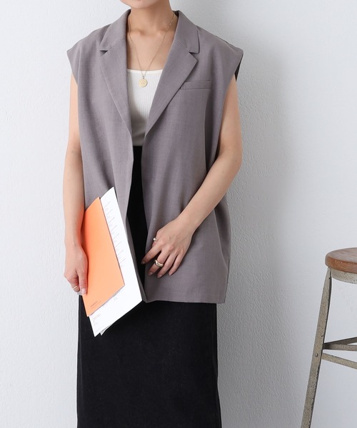 COLONY 2139（コロニートゥーワンスリーナイン）の「テックリネンジレ / セットアップ対応（ベスト・メンズ・グレー/ネイビー・MEDIUM/LARGE）」の14枚目の写真