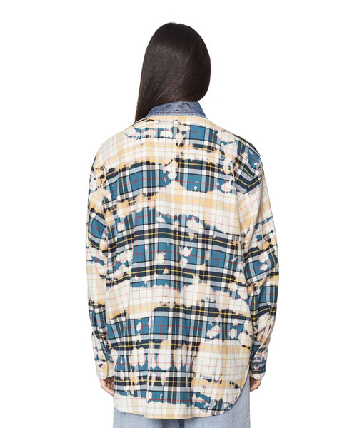 DIESEL(ディーゼル)の「レディース シャツ チェック柄 デニムミックス 長袖 タイダイ(シャツ/ブラウス・レディース・グリーン系その他/ピンク系その他・SMALL/X-SMALL/XX-SMALL/MEDIUM)」の18枚目の写真