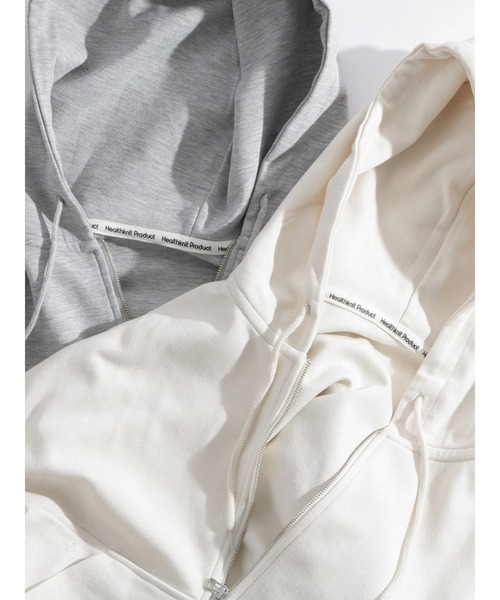 Lugnoncure（ルノンキュール）の「【Health Knit product】ハーフジップパーカー（パーカー・レディース・キナリ/グレー/ブラック・ﾌﾘ-）」の11枚目の写真