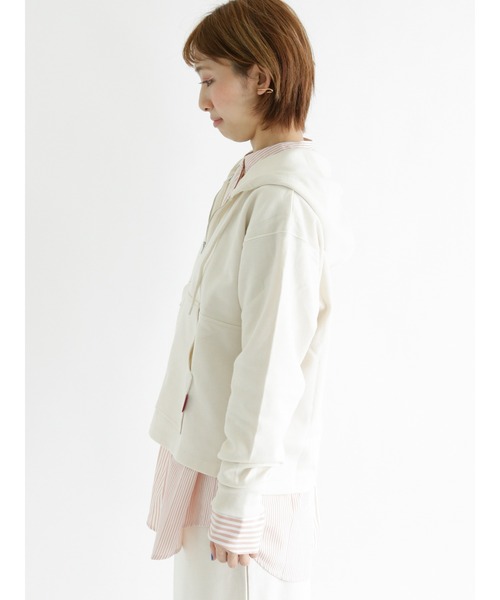 Lugnoncure（ルノンキュール）の「【Health Knit product】ハーフジップパーカー（パーカー・レディース・キナリ/グレー/ブラック・ﾌﾘ-）」の5枚目の写真