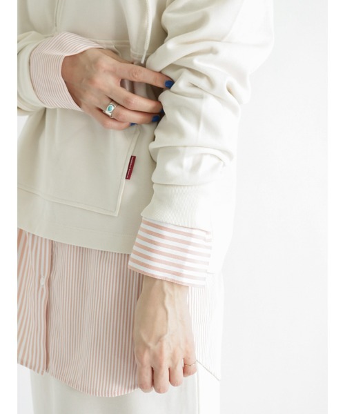 Lugnoncure（ルノンキュール）の「【Health Knit product】ハーフジップパーカー（パーカー・レディース・キナリ/グレー/ブラック・ﾌﾘ-）」の9枚目の写真