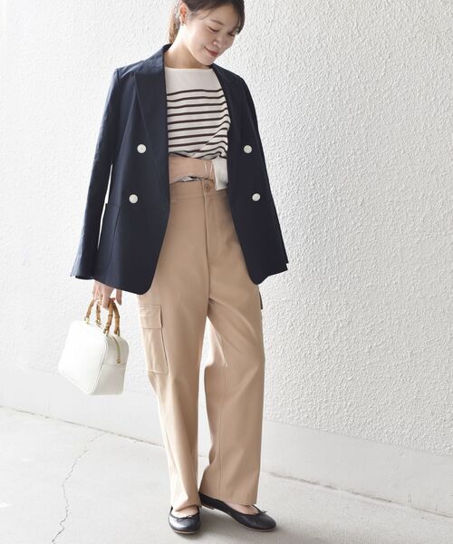 SHIPS(シップス)の「〈手洗い可能〉オックスカーゴパンツ◆(カーゴパンツ・レディース・ベージュ/オリーブ/イエロー・40/38/36)」の20枚目の写真