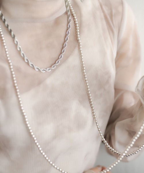 ear PAPILLONNER（イアパピヨネ）の「ステンレスロープチェーンネックレス（ネックレス・レディース・シルバー/ゴールド・FREE）」の15枚目の写真