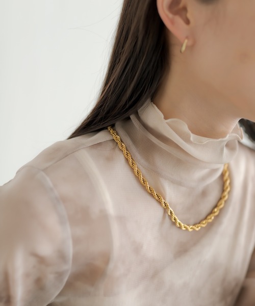 ear PAPILLONNER（イアパピヨネ）の「ステンレスロープチェーンネックレス（ネックレス・レディース・シルバー/ゴールド・FREE）」の20枚目の写真