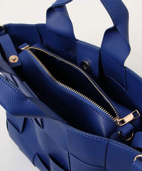 florist（フローリスト）の「【2way】バッグインバッグ付き編み込みショルダートートバッグ（ハンドバッグ・レディース・ブラック/ベージュ/ブラック系その他2/グリーン/ブルー/シルバー/イエロー/ピンク/グレー/レッド/ホワイト/ライトグレー・FREE）」の21枚目の写真