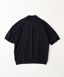 【JOHN SMEDLEY】別注 リラックスフィット モックネック ニット Tシャツ
