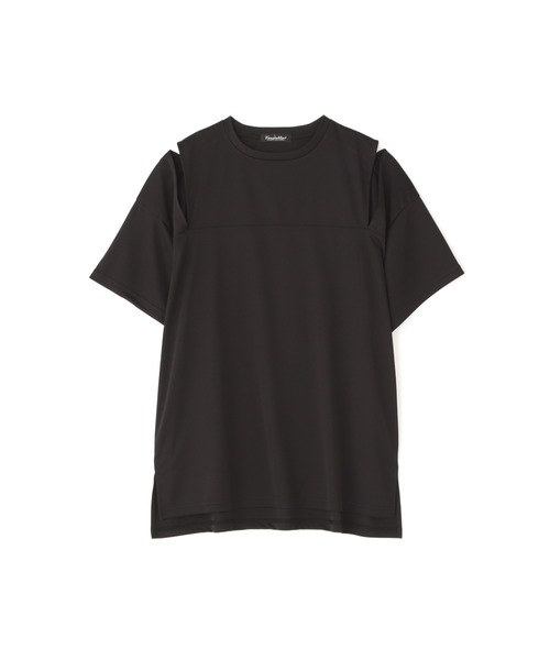 TORNADO MART(トルネードマート)の「【LADIES'】TORNADO MART∴スリットオーバーカットソー(Tシャツ/カットソー・レディース・ホワイト/ブラック・F)」の2枚目の写真