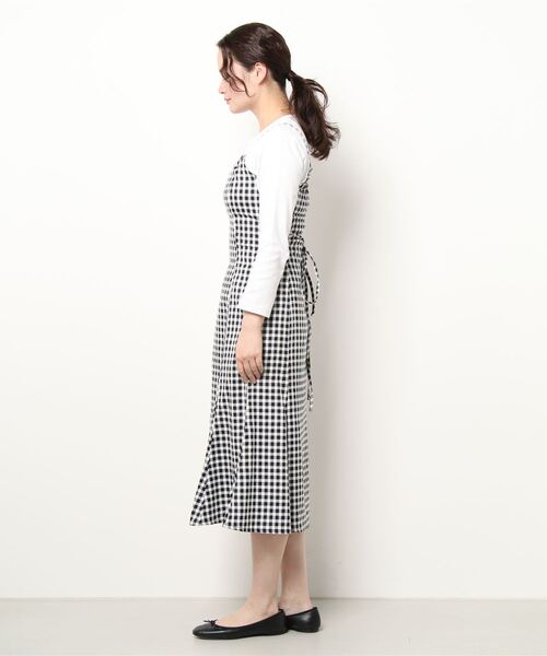 ANDGEEBEE(アンジービー)の「リボンキャミワンピ(ワンピース・レディース・ブラック×ホワイト/ブラック・MEDIUM)」の9枚目の写真