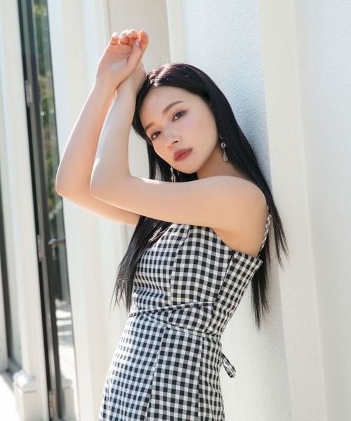 ANDGEEBEE(アンジービー)の「リボンキャミワンピ(ワンピース・レディース・ブラック×ホワイト/ブラック・MEDIUM)」の14枚目の写真