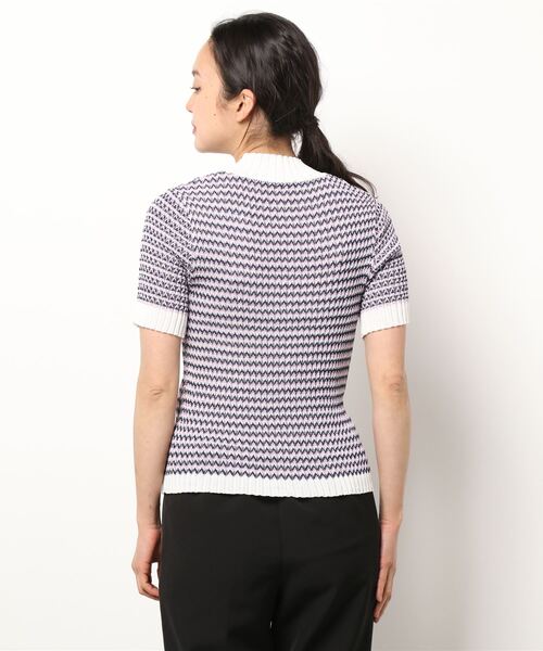 KOBE LETTUCE（コウベレタス）の「マルチカラーハイネックリブニット（ニット/セーター・レディース・ネイビー/オレンジ/グリーン・FREE）」の5枚目の写真