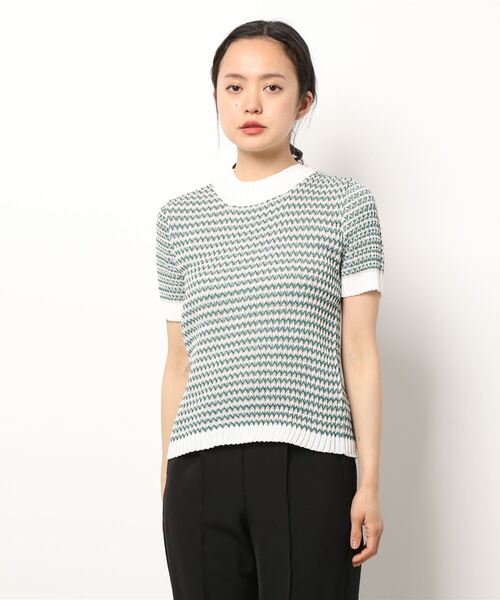 KOBE LETTUCE（コウベレタス）の「マルチカラーハイネックリブニット（ニット/セーター・レディース・ネイビー/オレンジ/グリーン・FREE）」の12枚目の写真