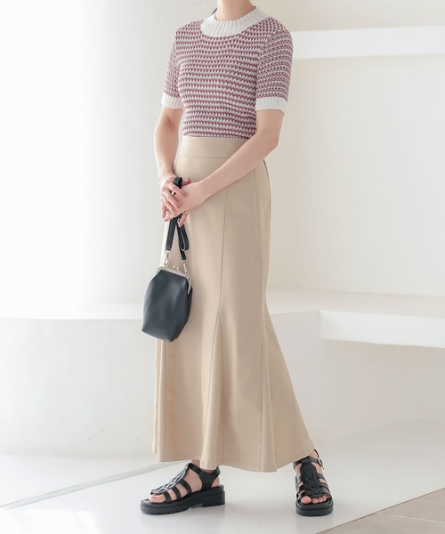 KOBE LETTUCE（コウベレタス）の「マルチカラーハイネックリブニット（ニット/セーター・レディース・ネイビー/オレンジ/グリーン・FREE）」の10枚目の写真