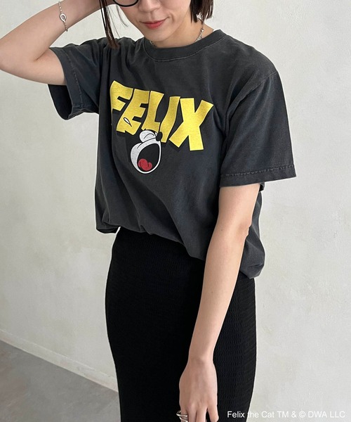 GOOD ROCK SPEED(グッドロックスピード)の「【GOOD ROCK SPEED】FELIX Tシャツ(Tシャツ/カットソー・レディース・ホワイト/ブラック・FREE)」の3枚目の写真