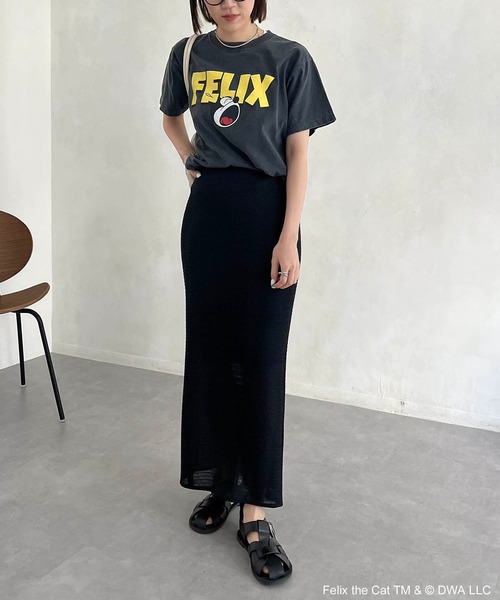 GOOD ROCK SPEED(グッドロックスピード)の「【GOOD ROCK SPEED】FELIX Tシャツ(Tシャツ/カットソー・レディース・ホワイト/ブラック・FREE)」の9枚目の写真