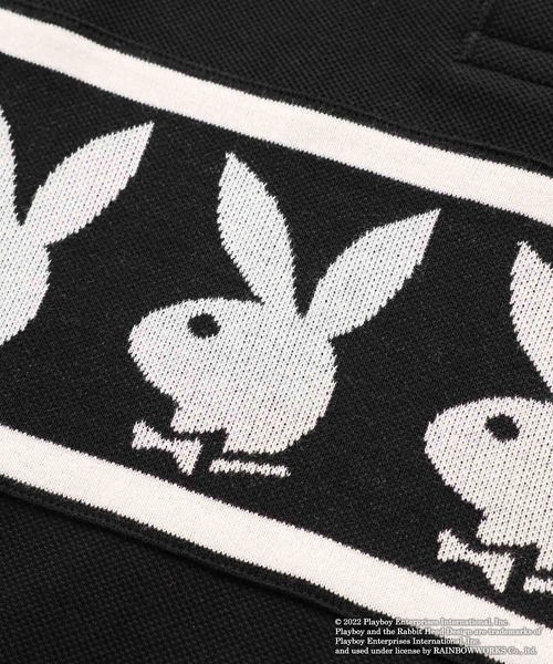 X-girl(エックスガール)の「Playboy × X-girl BIG POLO SHIRT(シャツ/ブラウス・レディース・ホワイト/ブラック・M/S)」の12枚目の写真