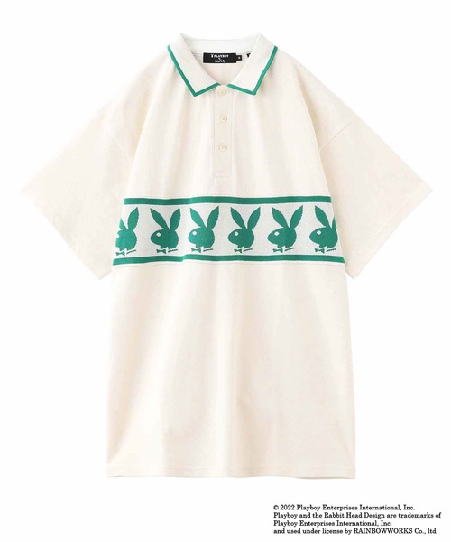 X-girl(エックスガール)の「Playboy × X-girl BIG POLO SHIRT(シャツ/ブラウス・レディース・ホワイト/ブラック・M/S)」の16枚目の写真