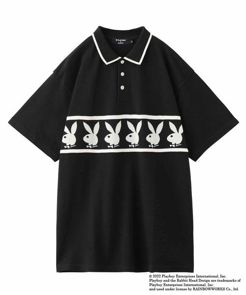 X-girl(エックスガール)の「Playboy × X-girl BIG POLO SHIRT(シャツ/ブラウス・レディース・ホワイト/ブラック・M/S)」の17枚目の写真