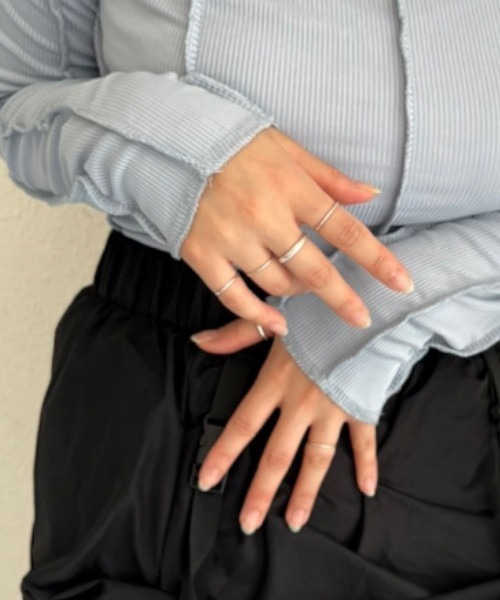 chuclla（チュクラ）の「ステッチメロー カットソーロンT chw22s142（Tシャツ/カットソー・レディース・ライトブルー/レッド・FREE）」の16枚目の写真