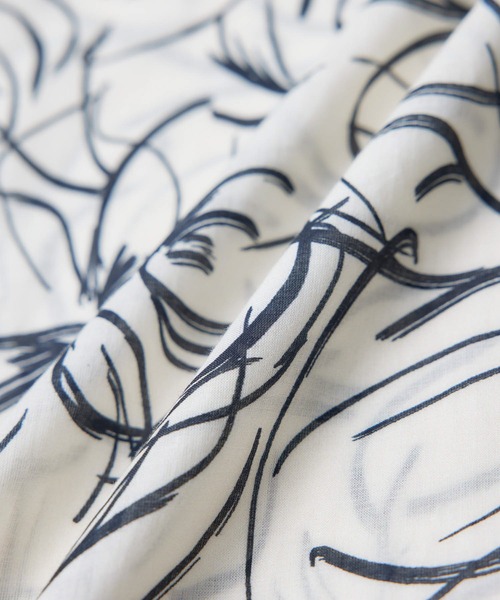 ROPE'(ロペ)の「【DEVEAUX】ペイントフラワーバンドカラーエアリーワンピース(ワンピース・レディース・ホワイト/ブラウン・38/36)」の14枚目の写真