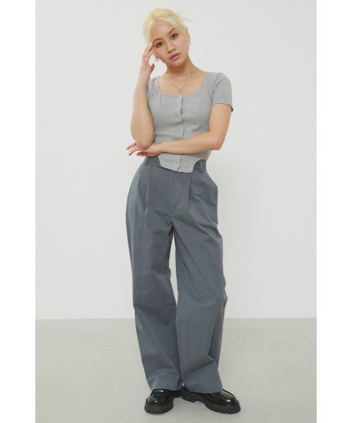 LAGUA GEM（ラグアジェム）の「DIFFERENCE HEM TOPS　トップス（Tシャツ/カットソー・レディース・ライトグレー/ホワイト/ブラック・FREE）」の18枚目の写真