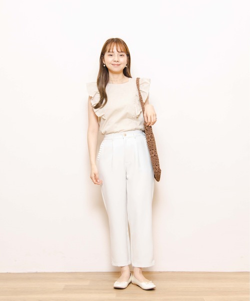 flower（フラワー）の「バタフライストライプブラウス（シャツ/ブラウス・レディース・ベージュ/ブルー・FREE）」の14枚目の写真